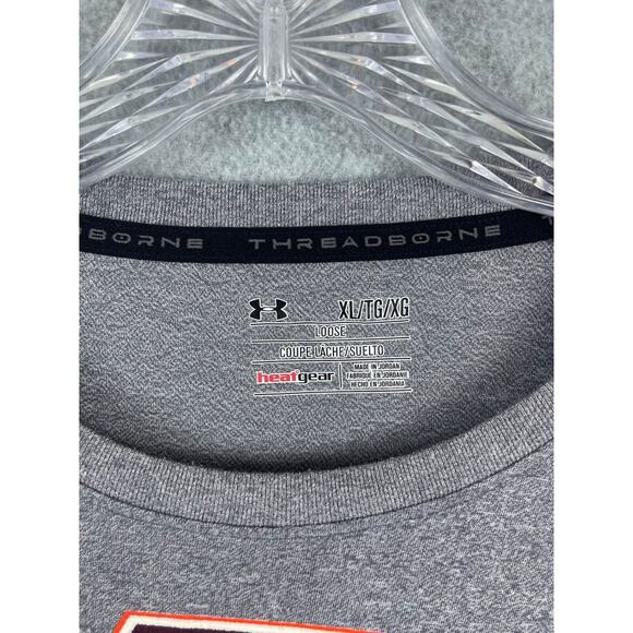 Under‎ Armour Virgina Tech Shirt Men's XL Gray HeatGear Loose Short Sleeve - Picture 4 of 9